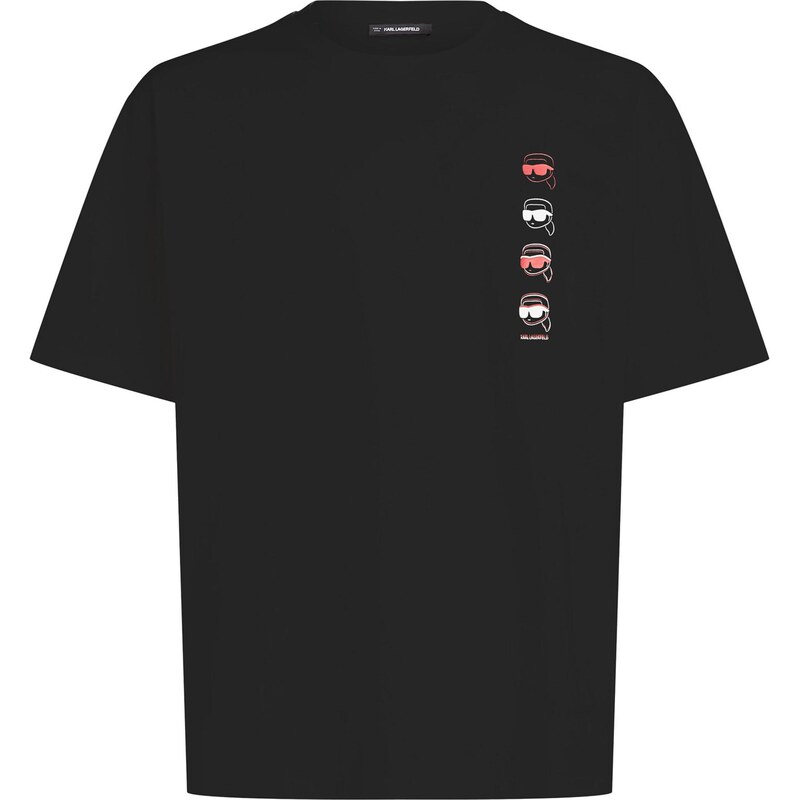 Karl Lagerfeld Tričko Ikon Fusion svetločervená / čierna / biela 63919545