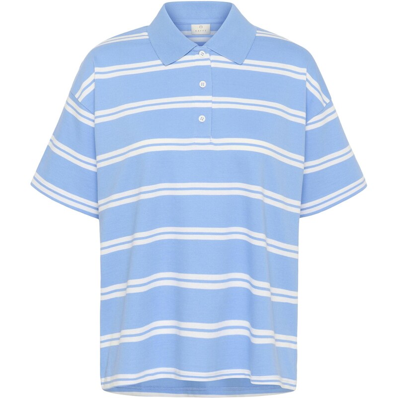 Kaffe Tričko Pirrie nebesky modrá / biela 63939517