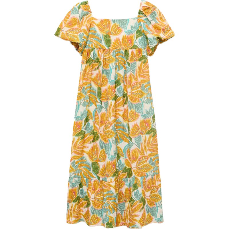 MANGO KIDS Šaty IPANEMA svetlomodrá / horčicová / zelená / biela 63919771