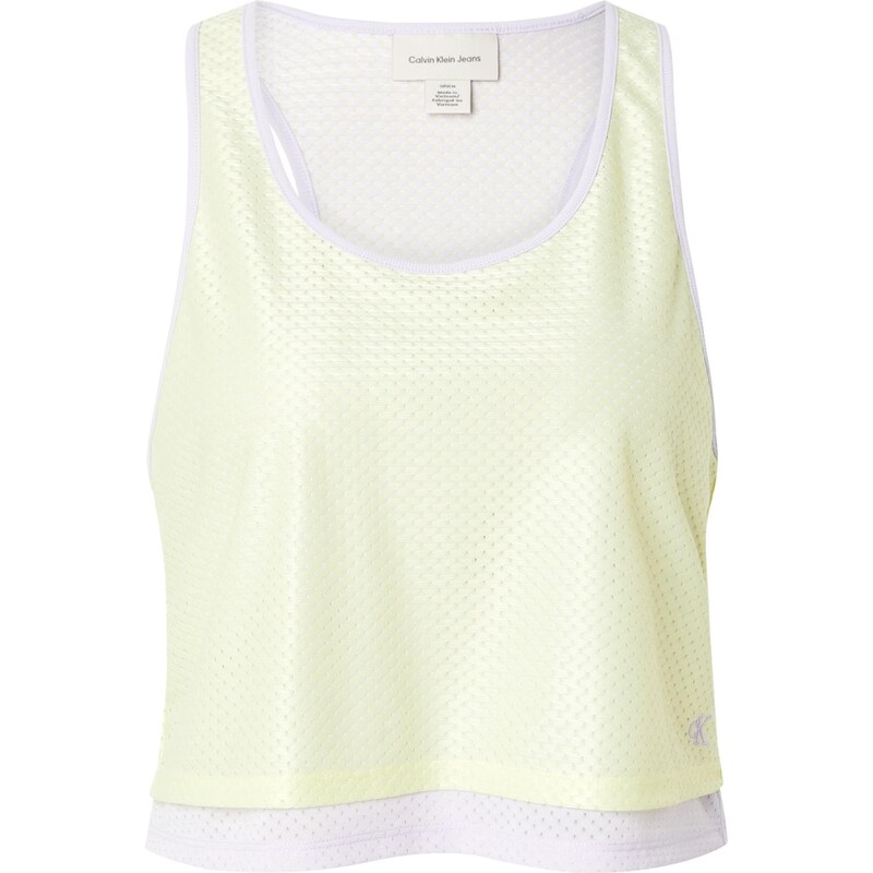 Calvin Klein Jeans Top PRIDE pastelovo zelená / biela 63919862