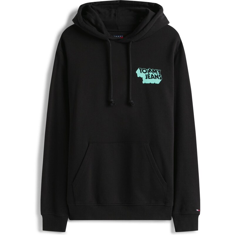 Tommy Jeans Mikina tyrkysová / čierna 64254423