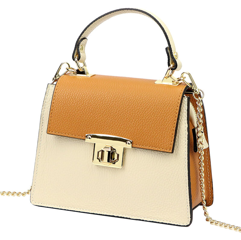 Kožená kabelka Luka béžová KZ57786 63928975