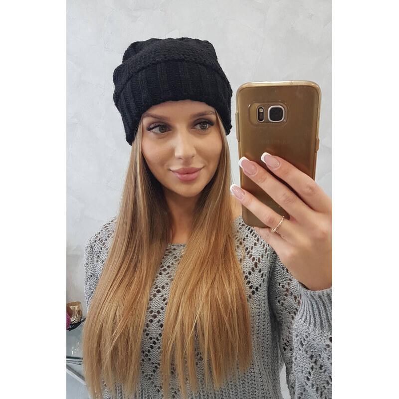 FPrice Dámska čiapka Danuta K331 čierna - Oliwia 63929325
