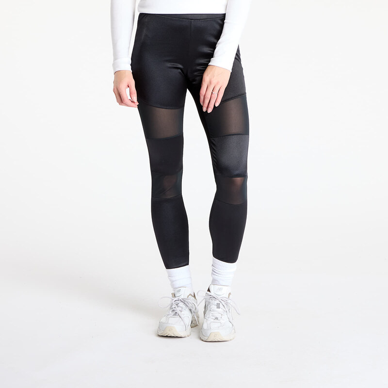 Legíny Urban Classics Ladies Shiny Tech Mesh Leggings Black S 47097635