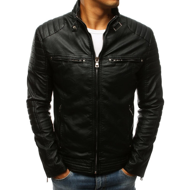 Pánska kožená bunda Farba čierna DSTREET TX3265 65502770