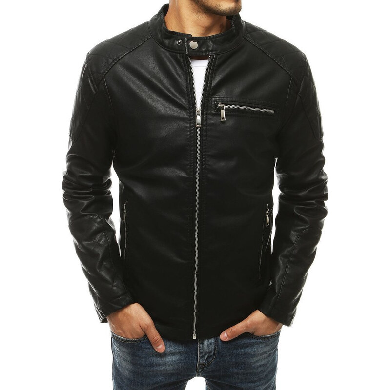 BASIC Černá pánská koženková bunda TX3463 18939996