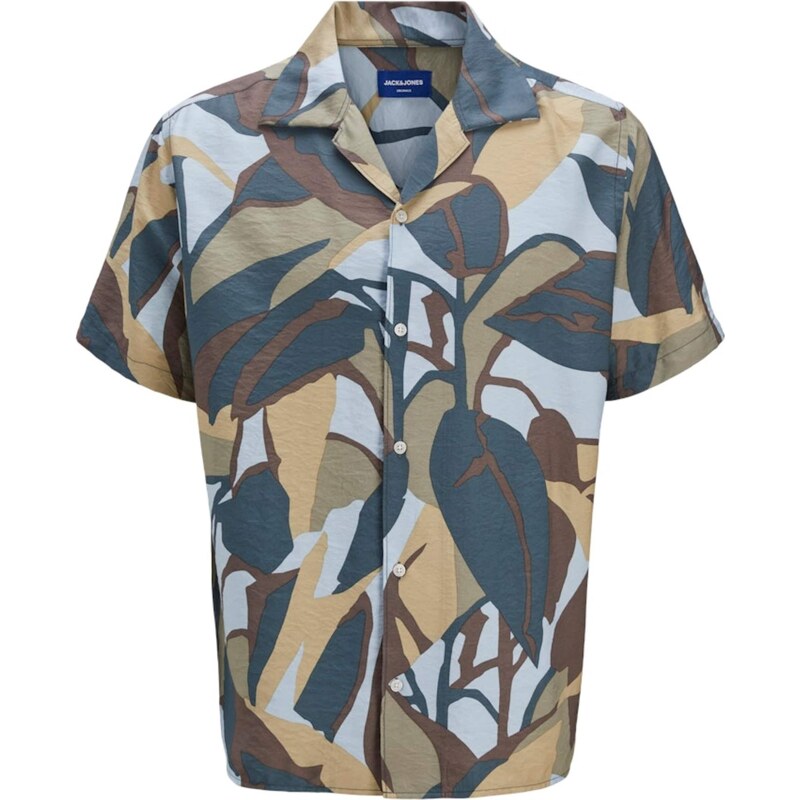 JACK & JONES Košeľa svetlomodrá / čokoládová / sivobéžová / kaki 63939428