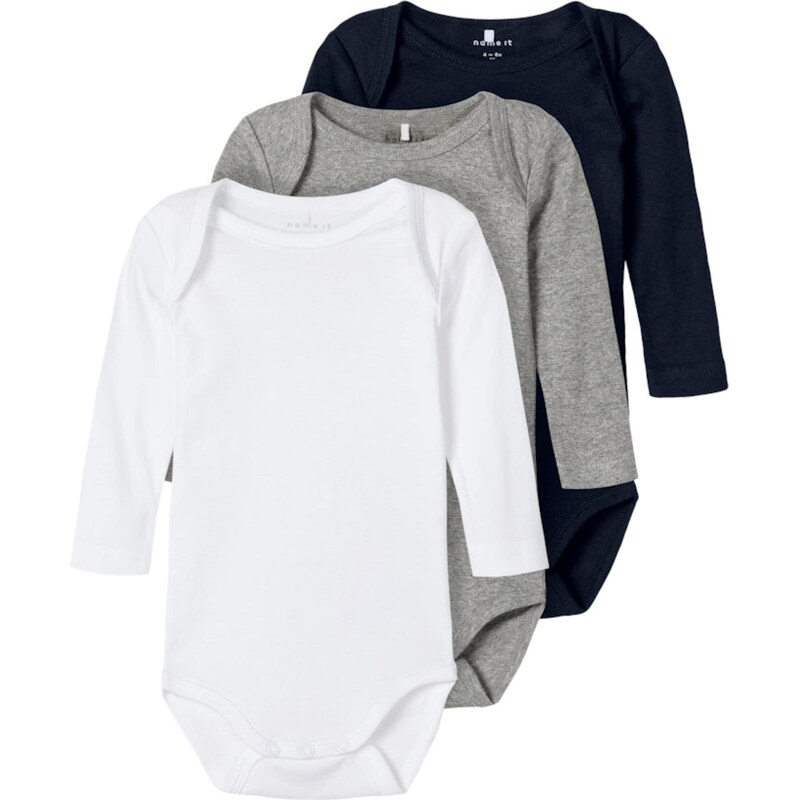 NAME IT Body námornícka modrá / sivá melírovaná / biela 63939446