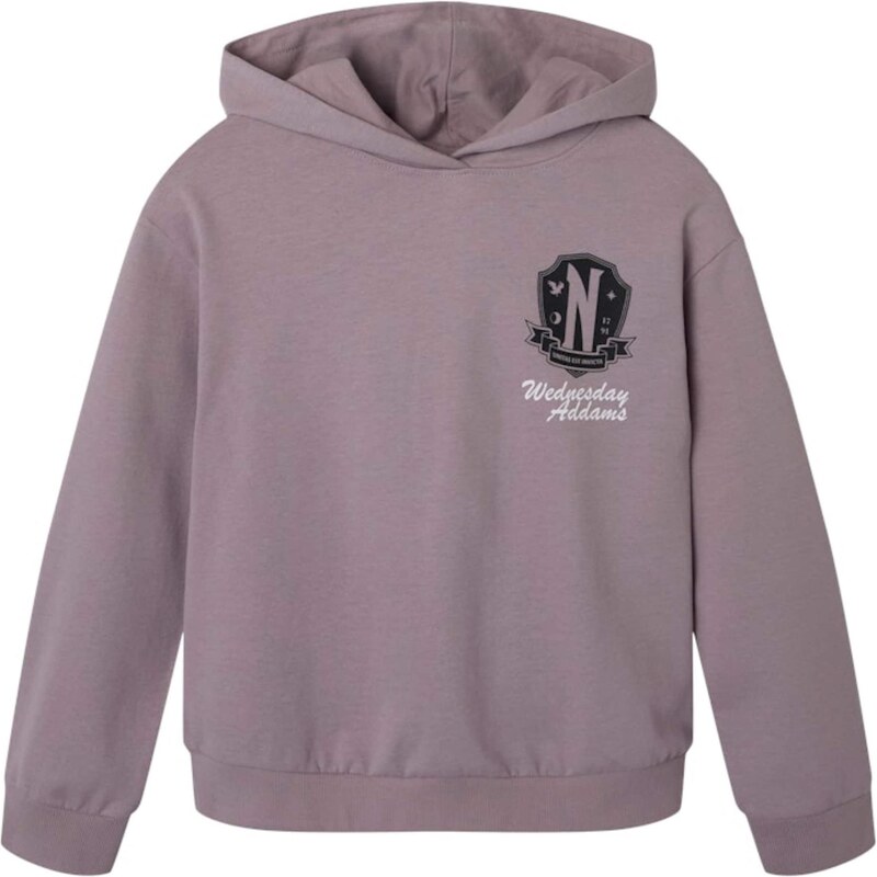 NAME IT Mikina NKFJIXINNI černicová / čierna / biela 64017923