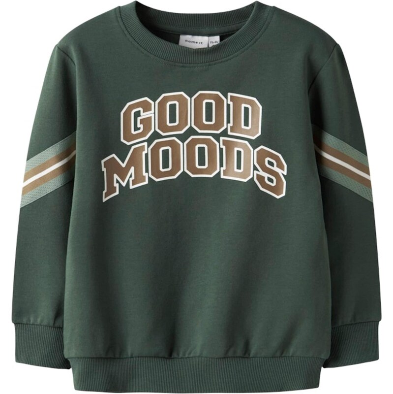 NAME IT Mikina NMMLancer hnedá / zelená / biela 63939464