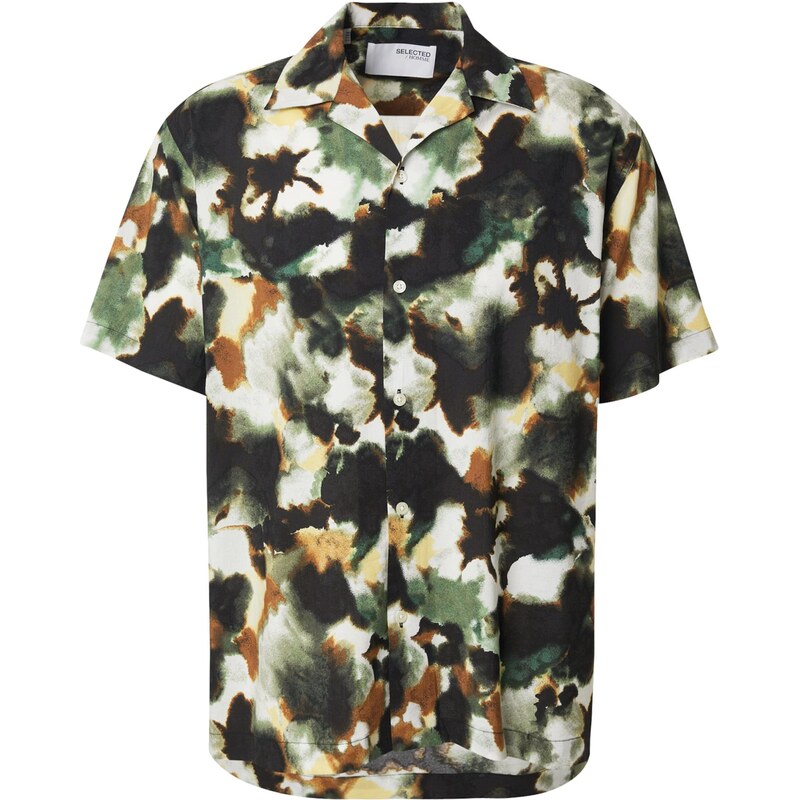 SELECTED Košeľa SLHRLXAIR zelená / olivová / čierna / šedobiela 63956783