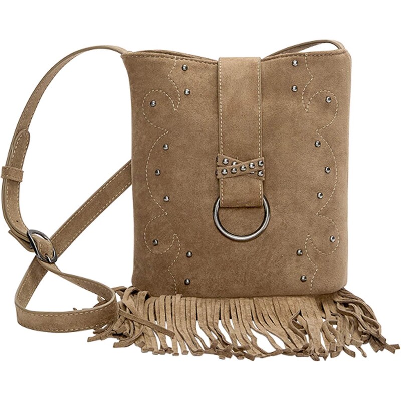 Pull&Bear Taška cez rameno hnedá 65880220