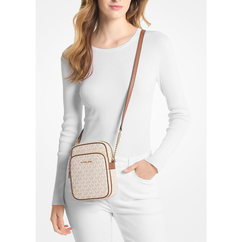 Michael Kors Jet Set Travel Medium Logo Crossbody Vanilla 63739795