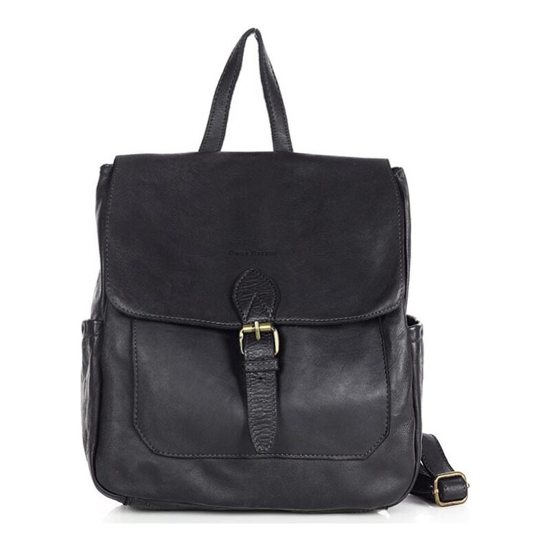 MARCO MAZZINI čierny kožený batoh s vreckami (v224d) 47973294