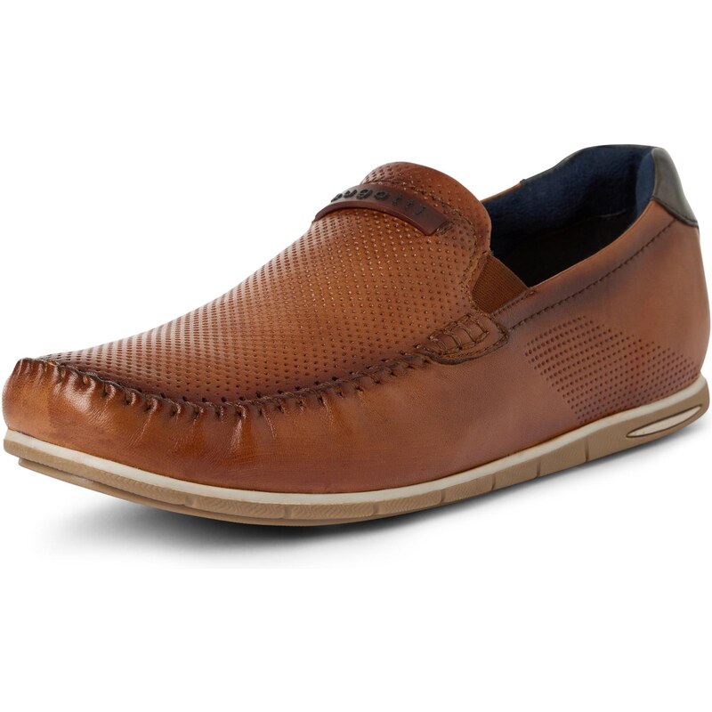 bugatti Mokasíny svetlobéžová / koňaková / tmavohnedá 63956564