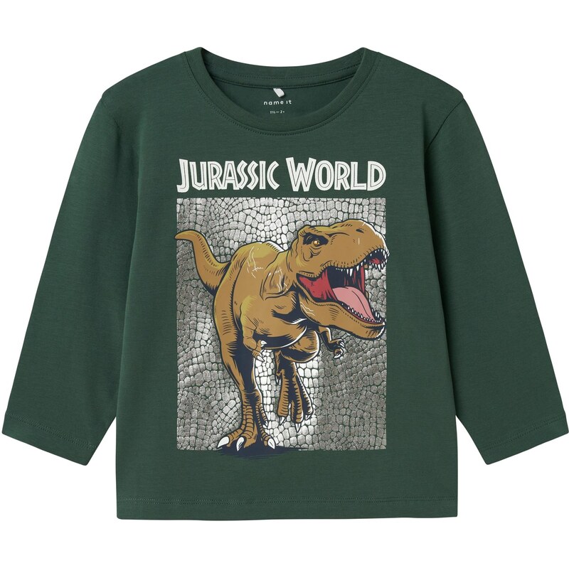 NAME IT Tričko NMMJurassic World hnedá / jedľová / čierna / šedobiela 63956628
