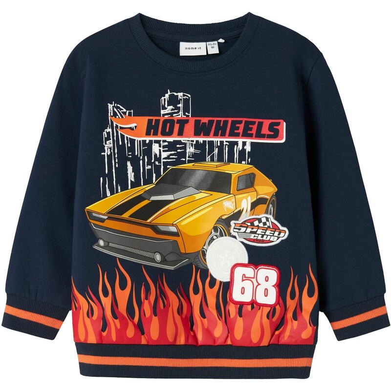 NAME IT Mikina NMMJAKI HOTWHEELS námornícka modrá / žltá / oranžová / 63956647