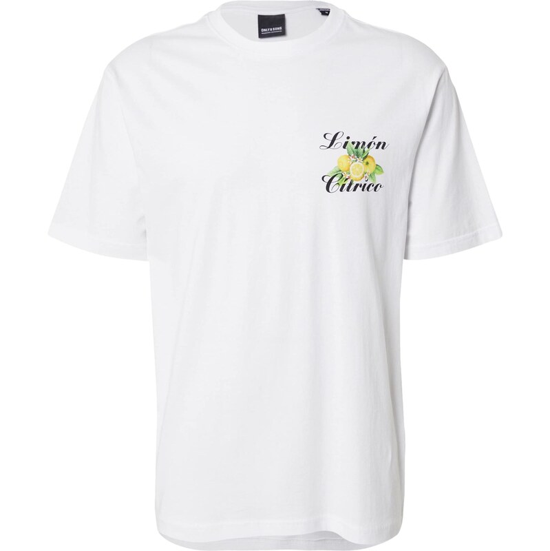 Only & Sons Tričko ONSKEANE citrónová / olivová / čierna / biela 63957072