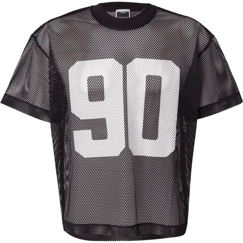 JACK & JONES Tričko JCOENERGIZE čierna / biela 63957139