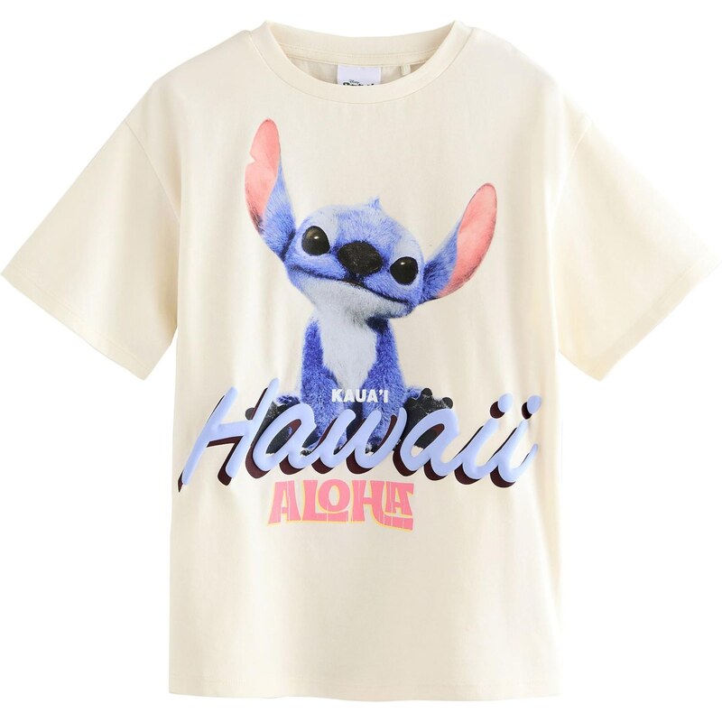 Next Tričko Disneys Lilo & Stitch nebesky modrá / lososová / čierna / 64512936