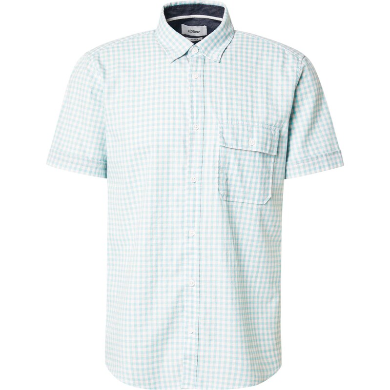 s.Oliver Košeľa tyrkysová / sépiová / biela 63956745