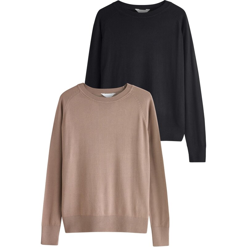 The Set Sveter tmavobéžová / čierna 64500730