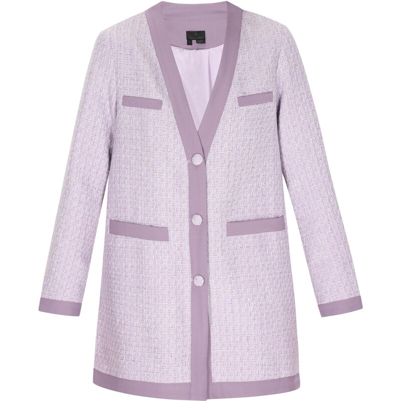 DreiMaster Klassik Prechodný kabát Classic Look fialová / tmavofialová 64008823