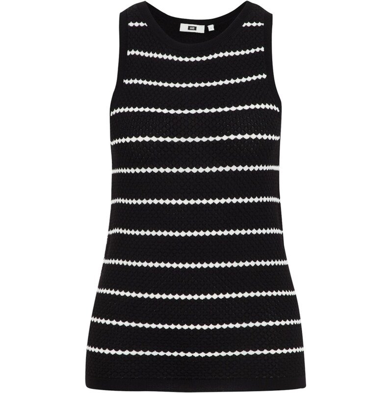 WE Fashion Top čierna / biela 65880323