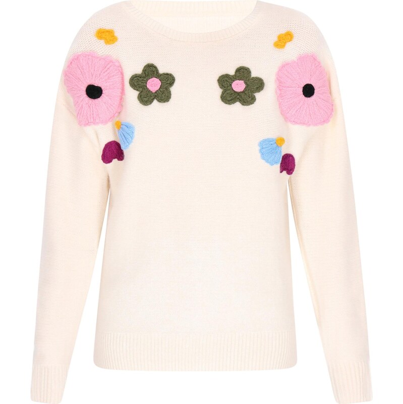 swirly Sveter béžová / svetlomodrá / ružová 65874385