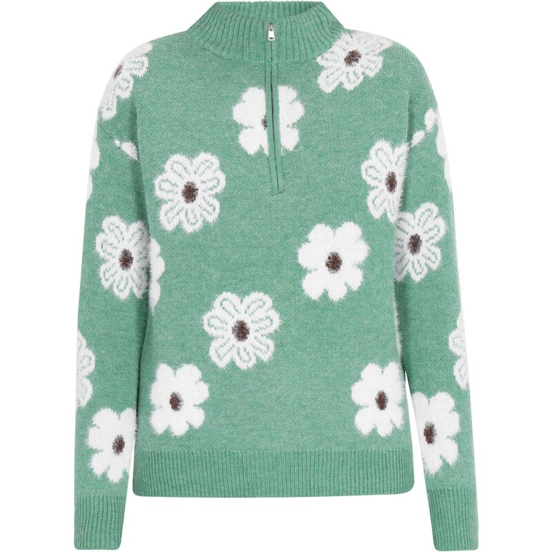 swirly Sveter hnedá / zelená / biela 66050453