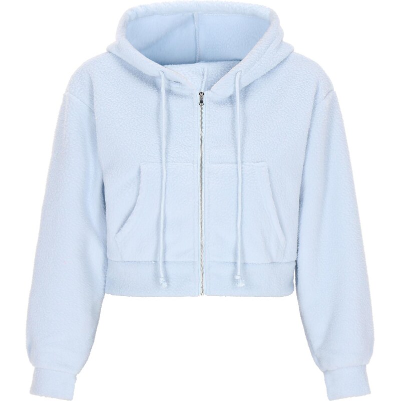 swirly Tepláková bunda Back To School svetlomodrá 65874761