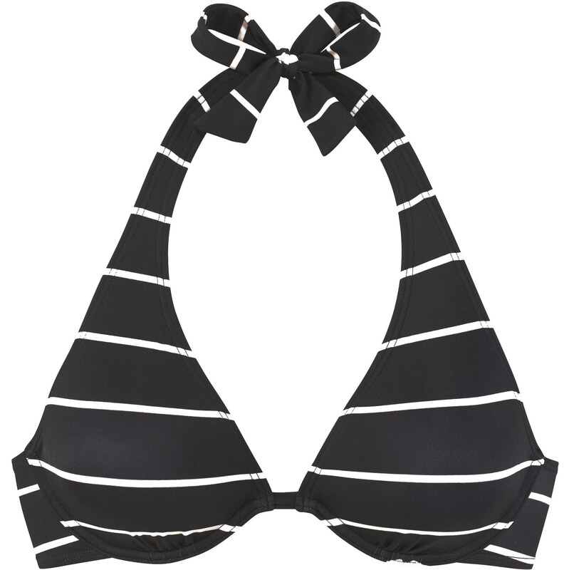 BENCH Bikinový top čierna / biela 65365282