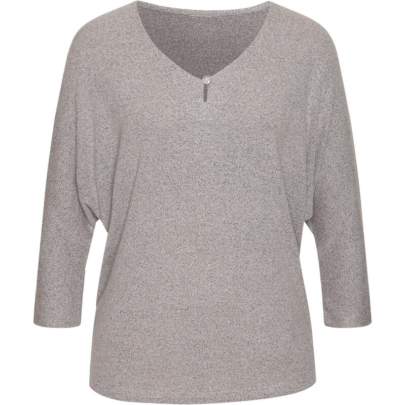 LASCANA Sveter sivá melírovaná 65707033