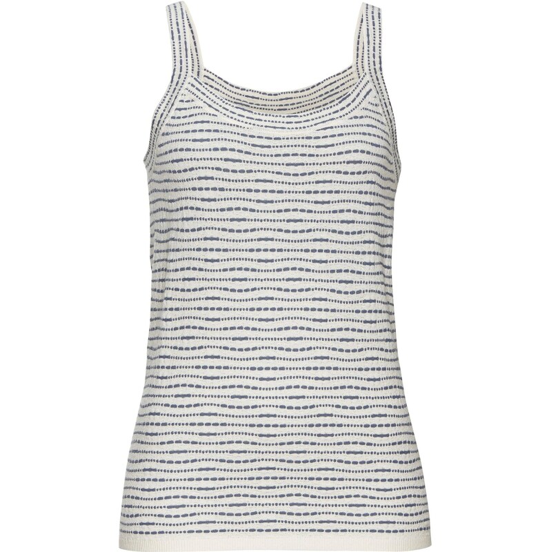 VIVANCE Vyšívaný top krémová / dymovo modrá 65648707