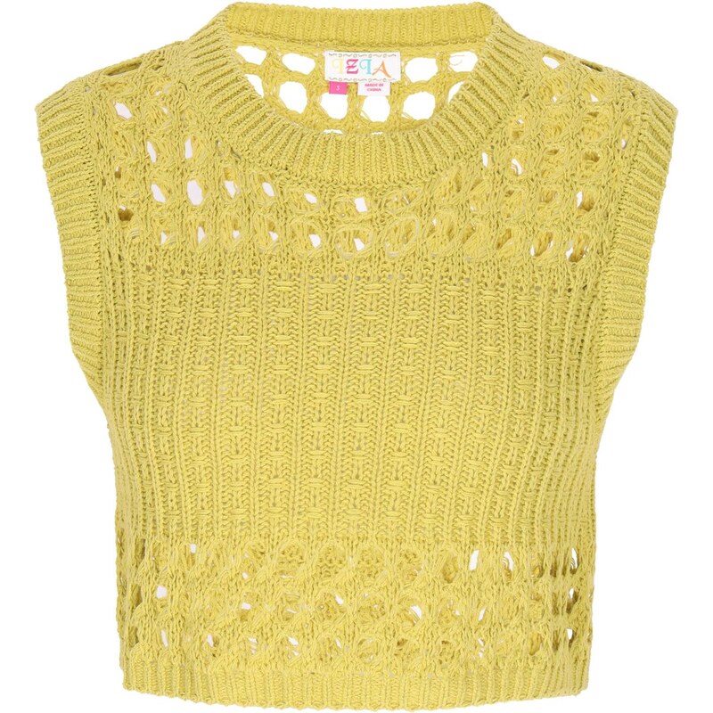 IZIA Vyšívaný top svetložltá 65649163