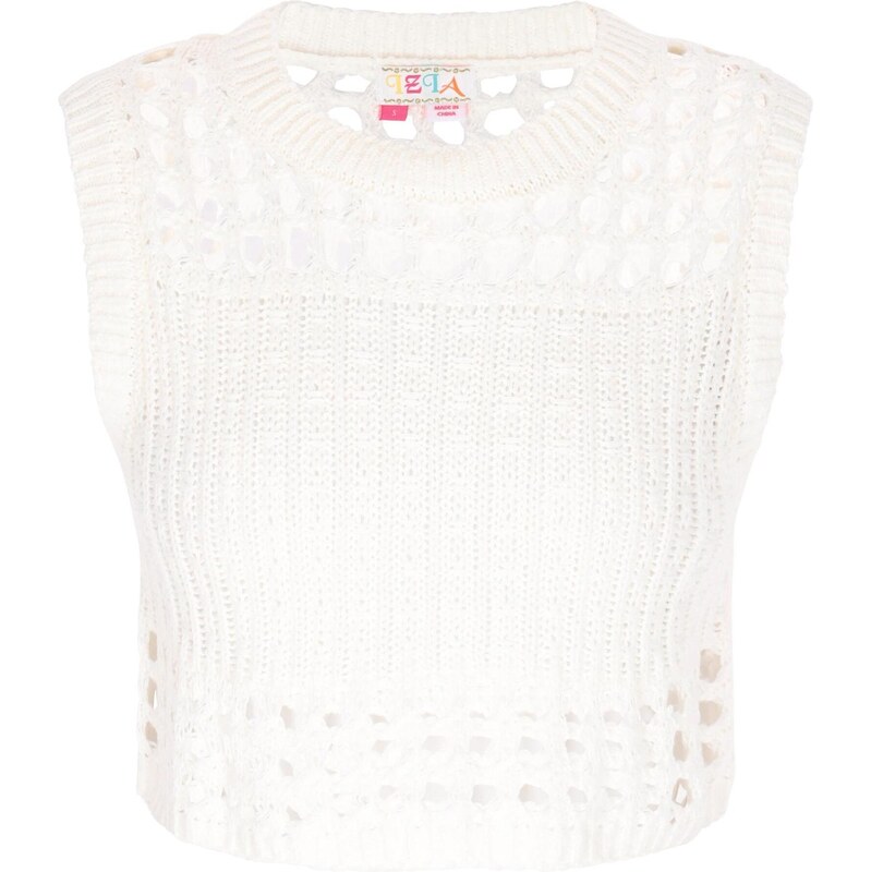 IZIA Vyšívaný top šedobiela 65649244