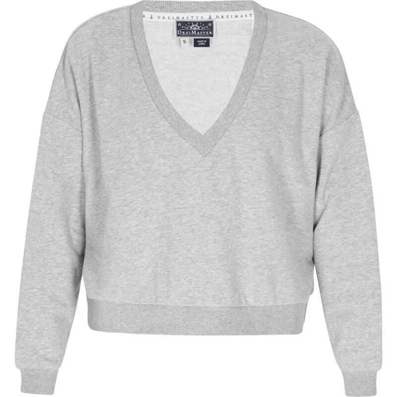 DreiMaster Maritim Mikina sivá melírovaná 65876254