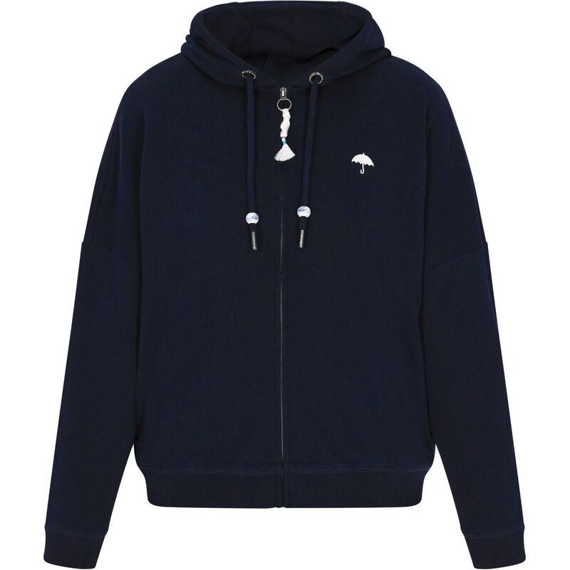 Schmuddelwedda Tepláková bunda námornícka modrá / biela 65649481