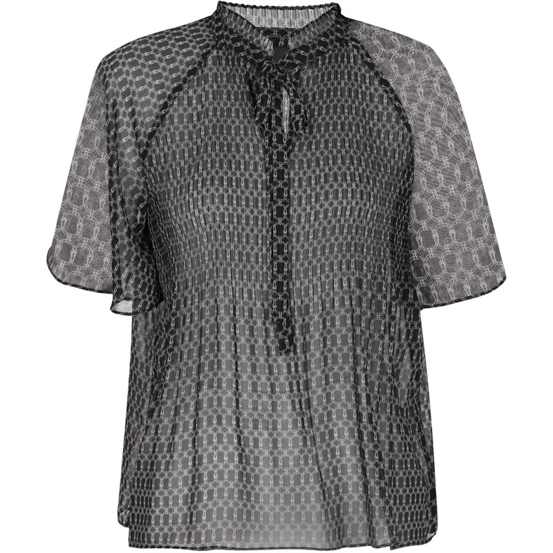 DreiMaster Klassik Blúzka čierna / šedobiela 64284347