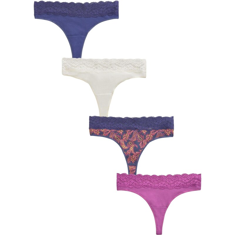 Next Tangá námornícka modrá / neónovo fialová / burgundská / biela 65878373