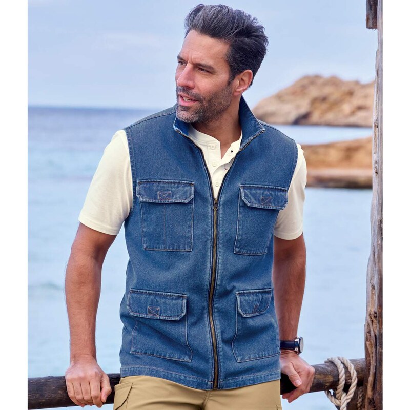 Rifľová vesta Atlas For Men Modrá 51296748