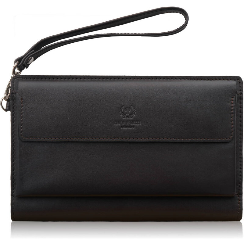 Paolo Peruzzi Pánska elegantná kožená príručná taška-etue | hnedá AL 63789965