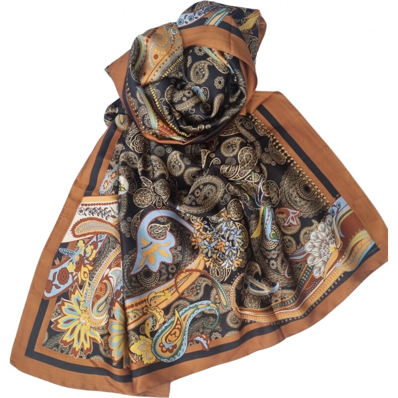 Katrins Fashion Hodvábny Dámsky elegantný šál 63969544