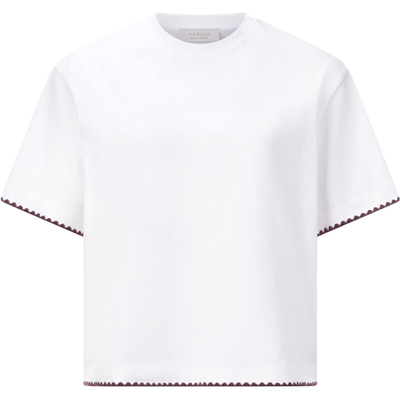 Rich & Royal Tričko burgundská / biela 63973785