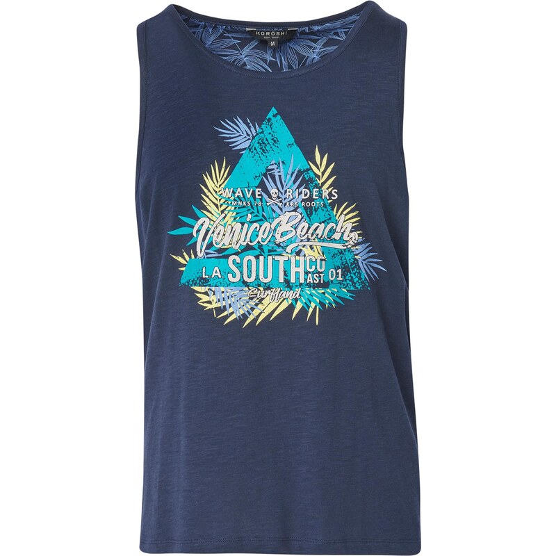 KOROSHI Tričko námornícka modrá / tyrkysová / svetložltá 64465540