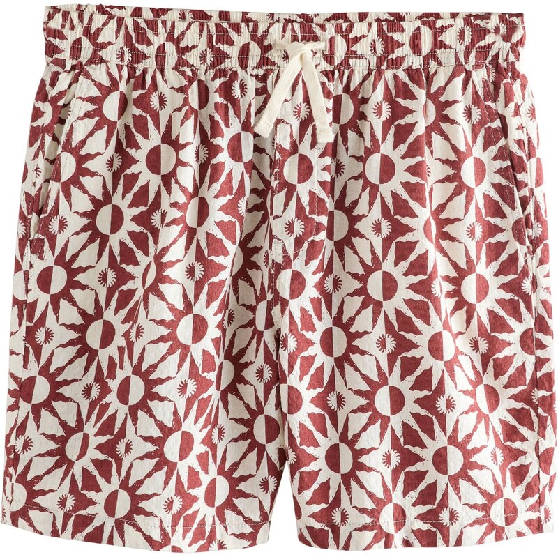 Next Nohavice béžová / karmínovo červená 64413667