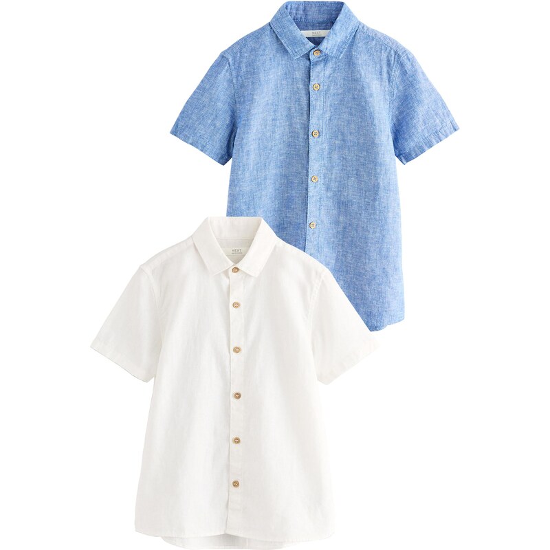 Next Košeľa modrá melírovaná / biela 64063050