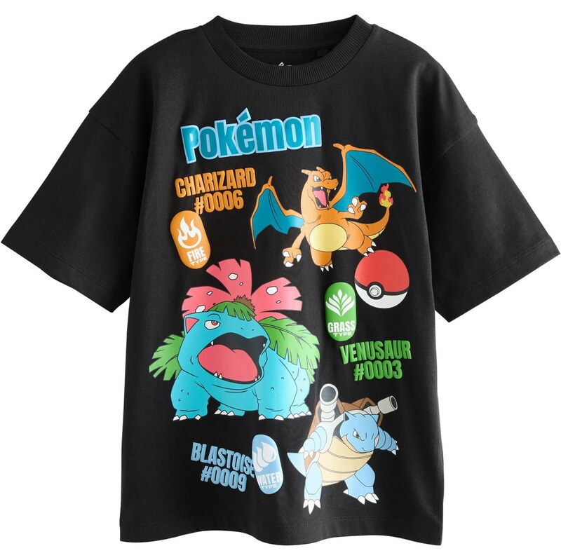 Next Tričko Pokémon azúrová / zelená / svetloružová / čierna 64488252