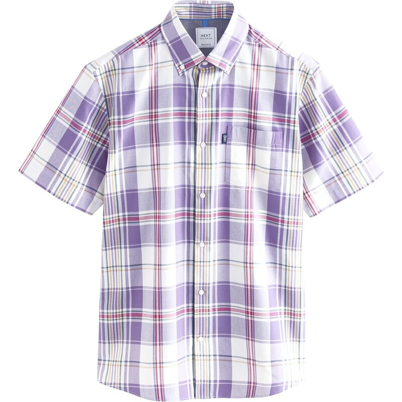 Next Košeľa fialová / tmavofialová / šedobiela 63973680