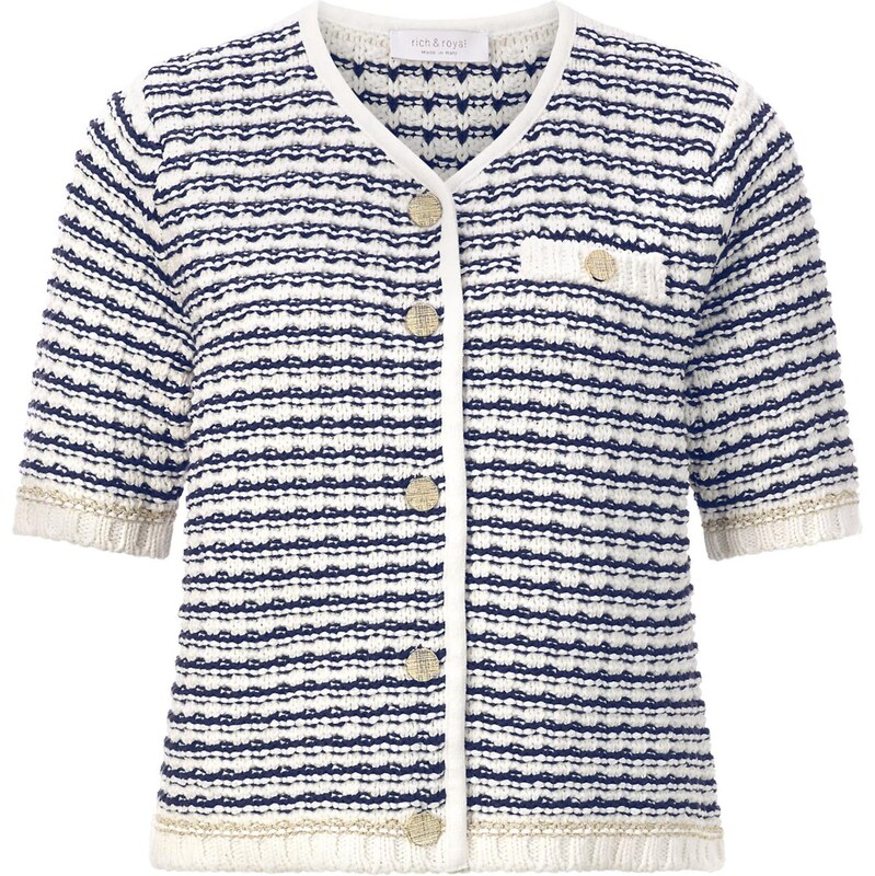 Rich & Royal Kardigán námornícka modrá / zlatá / biela 63973787